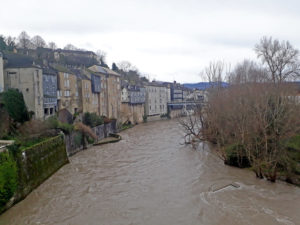 crue de décembre 2019 sur le gave d'aspe pont Sainte-Claire