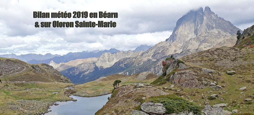 Bilan de la météo et de la pluviométrie sur oloron lors de l'année 2019