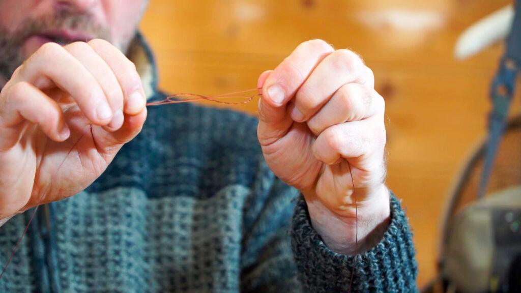 explications pour monter sa ligne de pêche à la mouche