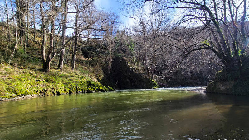 Rivvière de début de saison en fonte de neige, les truites risquent de ne pas être très actives.
