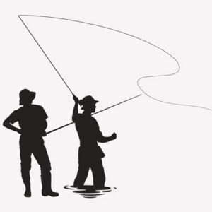 illustration 2 pêcheurs au tenkara tarifs pour un guidage pêche au tenkara