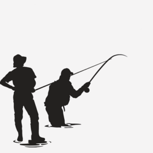 illustration 2 pêcheurs au toc lors d'un guidage pêche au toc pour tarifs