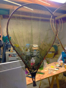 Séchage d'une épuisette artisanale